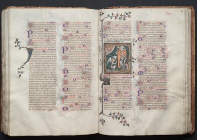 Gothan messali: Fol. 109v, teksti, c. 1375. tekijältä Master of the Boqueteaux