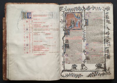 Gothan messali: Fol. 10v, teksti , c. 1375. tekijältä Master of the Boqueteaux