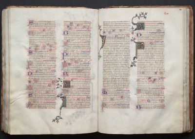 Gothan messali: Fol. 110v, teksti, c. 1375. tekijältä Master of the Boqueteaux