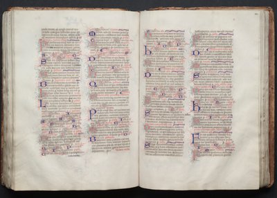 Gothan messali: Fol. 111v, teksti, c. 1375. tekijältä Master of the Boqueteaux