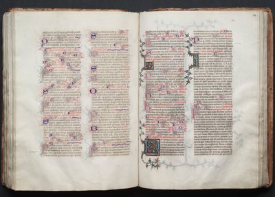 Gothan messali: Fol. 112v, teksti, c. 1375. tekijältä Master of the Boqueteaux