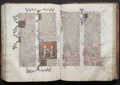 Gothan messali: Fol. 114v, Pietari ja Paavali, n. 1375. tekijältä Master of the Boqueteaux