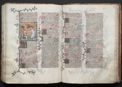 Gothan messali: Fol. 117r, teksti, c. 1375. tekijältä Master of the Boqueteaux