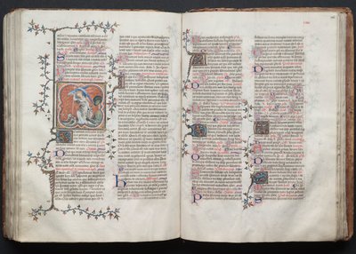 Gothan messali: Fol. 124v, Arkkienkeli Mikael, n. 1375. tekijältä Master of the Boqueteaux