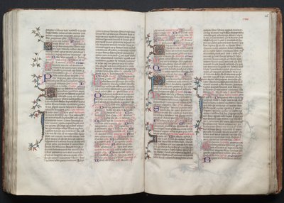 Gothan messali: Fol. 125v, teksti, c. 1375. tekijältä Master of the Boqueteaux