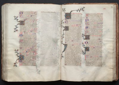 Gothan messali: Fol. 128v, teksti, c. 1375. tekijältä Master of the Boqueteaux
