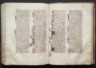 Gothan messali: Fol. 132r, teksti, c. 1375. tekijältä Master of the Boqueteaux
