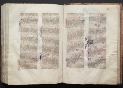 Gothan messali: Fol. 133v, teksti, c. 1375. tekijältä Master of the Boqueteaux