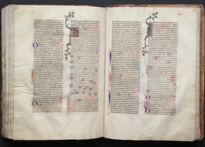 Gothan messali: Fol. 134v, teksti, c. 1375. tekijältä Master of the Boqueteaux