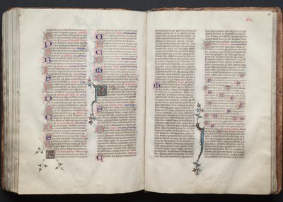 Gothan messali: Fol. 135v, teksti, c. 1375. tekijältä Master of the Boqueteaux