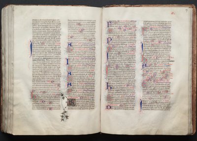 Gothan messali: Fol. 136v, teksti, c. 1375. tekijältä Master of the Boqueteaux