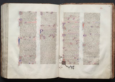 Gothan messali: Fol. 142v, teksti, c. 1375. tekijältä Master of the Boqueteaux