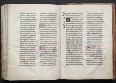 Gothan messali: Fol. 159v, teksti, c. 1375. tekijältä Master of the Boqueteaux