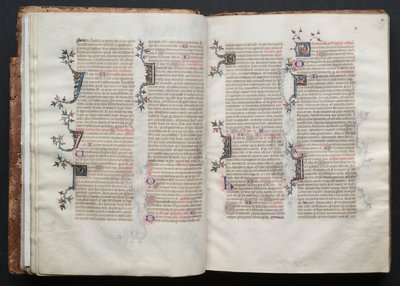 Gothan messali: Fol. 18v, teksti, c. 1375. tekijältä Master of the Boqueteaux