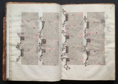 Gothan messali: Fol. 19v, teksti, c. 1375. tekijältä Master of the Boqueteaux