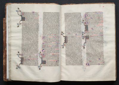 Gothan messali: Fol. 25v, teksti, c. 1375. tekijältä Master of the Boqueteaux