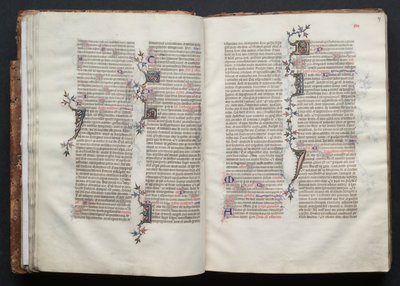 Gothan messali: Fol. 26v, teksti, c. 1375. tekijältä Master of the Boqueteaux