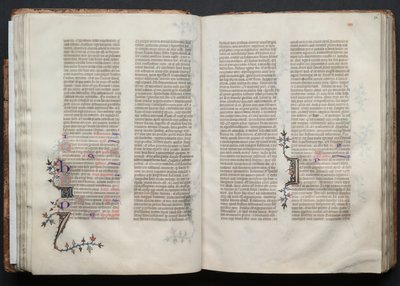 Gothan messali: Fol. 35v, teksti, c. 1375. tekijältä Master of the Boqueteaux