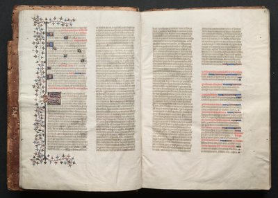 Gothan messali: Fol. 3v, teksti , c. 1375. tekijältä Master of the Boqueteaux
