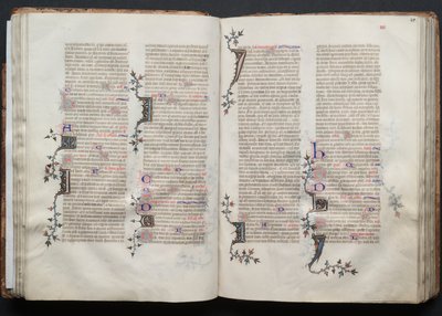 Gothan messali: Fol. 40v, teksti, c. 1375. tekijältä Master of the Boqueteaux