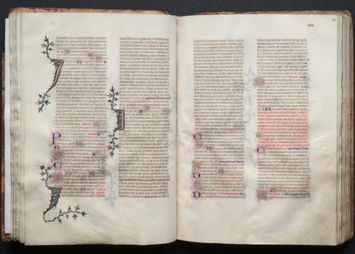 Gothan messali: Fol. 43r, Teksti, c. 1375. tekijältä Master of the Boqueteaux