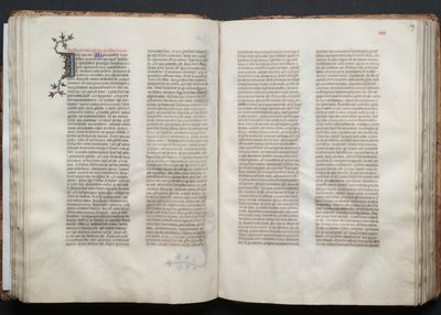 Gothan messali: Fol. 48v, teksti, c. 1375. tekijältä Master of the Boqueteaux