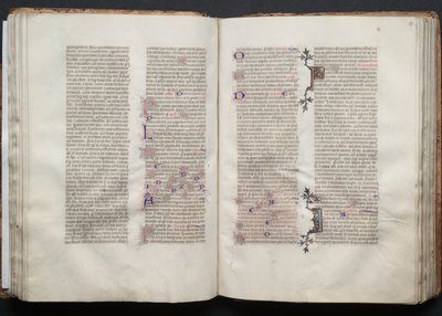 Gothan messali: Fol. 49v, teksti, c. 1375. tekijältä Master of the Boqueteaux