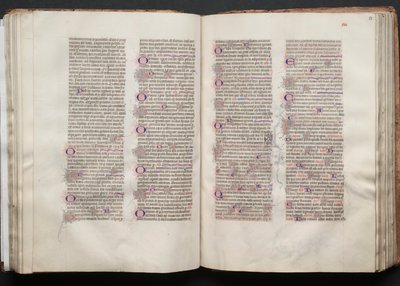Gothan messali: Fol. 52v, teksti, c. 1375. tekijältä Master of the Boqueteaux