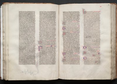 Gothan messali: Fol. 54v, teksti, c. 1375. tekijältä Master of the Boqueteaux