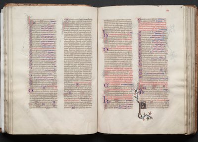 Gothan messali: Fol. 55v, teksti, c. 1375. tekijältä Master of the Boqueteaux