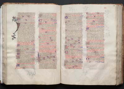 Gothan messali: Fol. 56v, teksti, c. 1375. tekijältä Master of the Boqueteaux