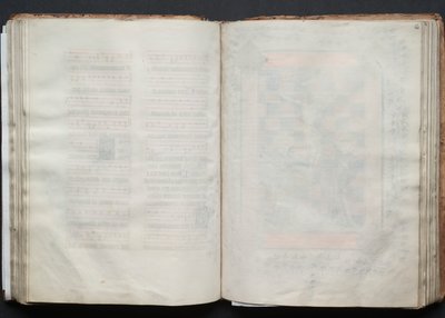 The Gotha Missal: Fol. 63r, Text, c. 1375.  tekijältä Master of the Boqueteaux