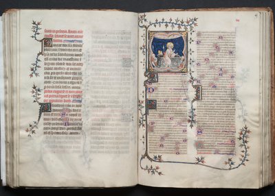 Gothan messali: Fol. 68v, teksti, c. 1375. tekijältä Master of the Boqueteaux