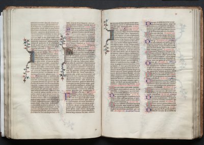 Gothan messali: Fol. 72v, teksti, c. 1375. tekijältä Master of the Boqueteaux