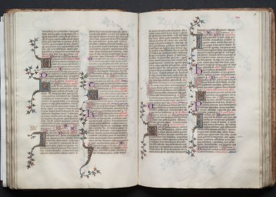 Gothan messali: Fol. 75v Teksti, c. 1375. tekijältä Master of the Boqueteaux