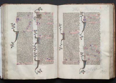 Gothan messali: Fol. 81v, teksti, c. 1375. tekijältä Master of the Boqueteaux