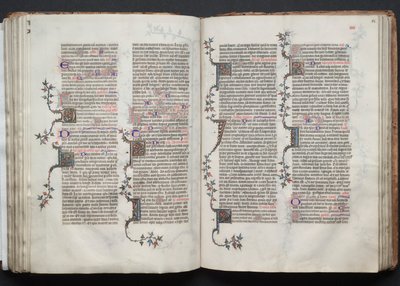 Gothan messali: Fol. 83v, teksti, c. 1375. tekijältä Master of the Boqueteaux