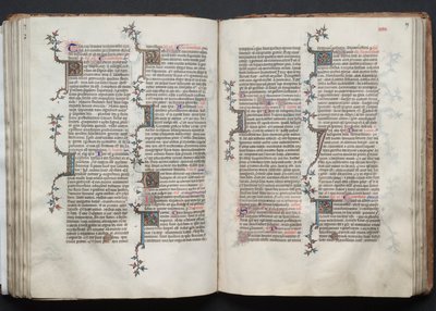 Gothan messali: Fol. 88v, teksti, c. 1375. tekijältä Master of the Boqueteaux