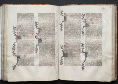Gothan messali: Fol. 92v, teksti, c. 1375. tekijältä Master of the Boqueteaux