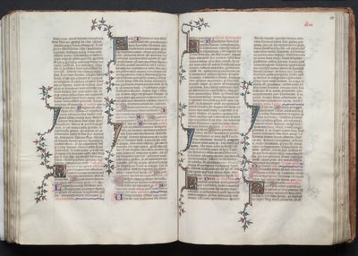 Gothan messali: Fol. 99v, teksti, c. 1375. tekijältä Master of the Boqueteaux