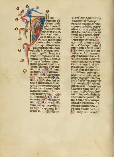 Alkuosa I: Johannes evankelista tekijältä Master of the Brussels Initials