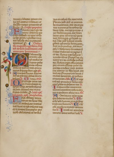 Alkukirjain O: Saint Lawrence tekijältä Master of the Brussels Initials