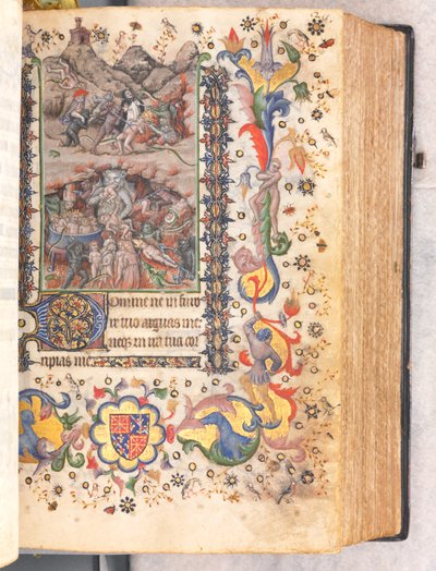 Kaarle Aatelisen, Navarran kuninkaan tunnit 1361-1425: fol. 106r, Viimeinen tuomio, c. 1405. tekijältä Master of the Brussels Initials and Associates