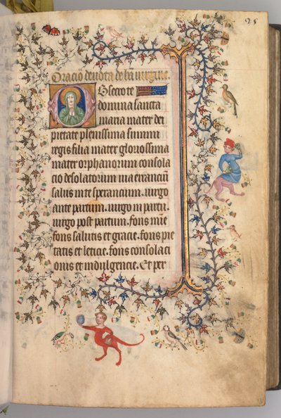 Kaarle Aatelisen, Navarran kuninkaan tunnit 1361-1425: fol. 13r, Teksti, c. 1405. tekijältä Master of the Brussels Initials and Associates