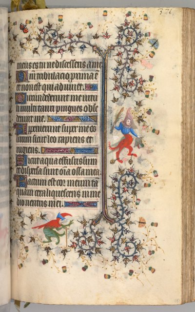 Kaarle Aatelisen, Navarran kuninkaan tunnit 1361-1425: fol. 181r, Teksti, c. 1405. tekijältä Master of the Brussels Initials and Associates
