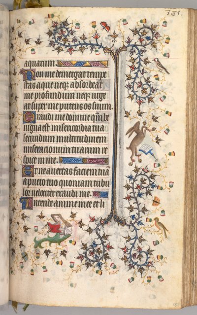 Kaarle Aatelisen, Navarran kuninkaan tunnit 1361-1425: fol. 188r, Teksti, c. 1405. tekijältä Master of the Brussels Initials and Associates