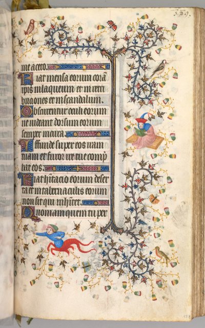 Kaarle Aatelisen, Navarran kuninkaan tunnit 1361-1425: fol. 189r, Teksti, c. 1405. tekijältä Master of the Brussels Initials and Associates