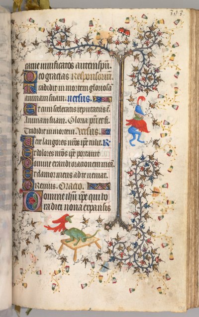 Kaarle Aatelisen, Navarran kuninkaan tunnit 1361-1425: fol. 191r, Teksti, c. 1405. tekijältä Master of the Brussels Initials and Associates
