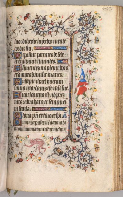 Kaarle Aatelisen, Navarran kuninkaan tunnit 1361-1425: fol. 196r, Teksti, c. 1405. tekijältä Master of the Brussels Initials and Associates