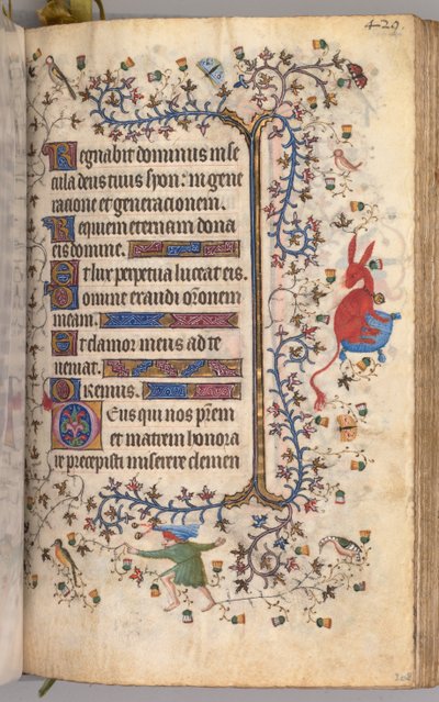 Kaarle Aatelisen, Navarran kuninkaan tunnit 1361-1425: fol. 209r, Teksti, c. 1405. tekijältä Master of the Brussels Initials and Associates